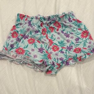 ✨ 3 /$15 Deal! ✨  Girls Floral Ruffle Shorts - Light Blue - Size S